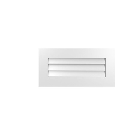 Ekena Millwork Vertical Surface Mount PVC Gable Vent: Non-Functional, w/ 3-1/2"W x 1"P Standard Frame, 28"W x 14"H GVPVE28X1401SN